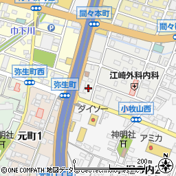 愛知県小牧市曙町25周辺の地図