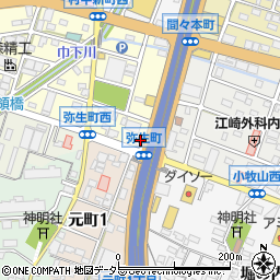 愛知県小牧市弥生町188周辺の地図
