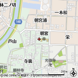 愛知県一宮市萩原町朝宮栄周辺の地図