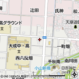 愛知県一宮市千秋町小山東六反周辺の地図