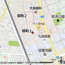 愛知県一宮市殿町3丁目周辺の地図