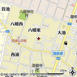 愛知県一宮市西萩原八幡東39-3周辺の地図