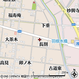 愛知県一宮市浅野長割7周辺の地図