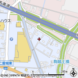 愛知県小牧市二重堀59周辺の地図