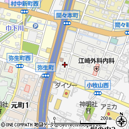 愛知県小牧市曙町19-1周辺の地図
