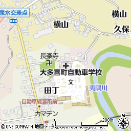 千葉県夷隅郡大多喜町田丁284周辺の地図