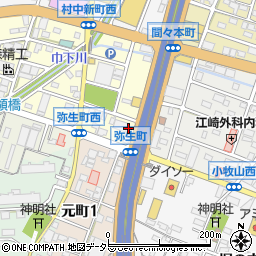 愛知県小牧市弥生町175周辺の地図