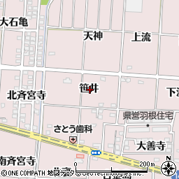 愛知県一宮市千秋町浅野羽根笹井周辺の地図