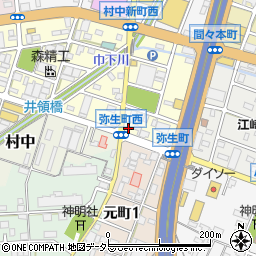 愛知県小牧市弥生町182周辺の地図