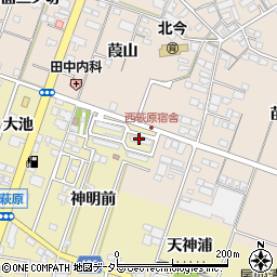 愛知県一宮市西萩原神明前2周辺の地図