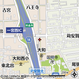 愛知県一宮市大和町苅安賀角出52周辺の地図