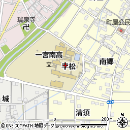 愛知県一宮市千秋町町屋平松周辺の地図