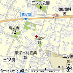 愛知県小牧市三ツ渕378周辺の地図