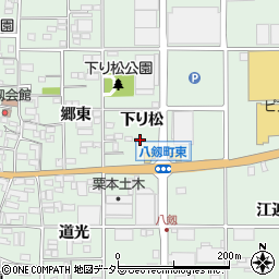 愛知県岩倉市八剱町下り松周辺の地図