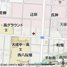 愛知県一宮市千秋町小山東六反畑周辺の地図