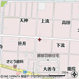 愛知県一宮市千秋町浅野羽根（下流）周辺の地図