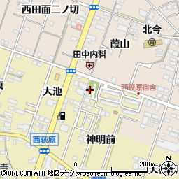愛知県一宮市西萩原神明前2089周辺の地図