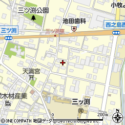 愛知県小牧市三ツ渕1744-10周辺の地図