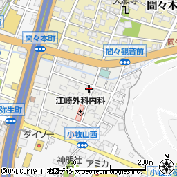 愛知県小牧市曙町108周辺の地図