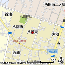 愛知県一宮市西萩原八幡東周辺の地図