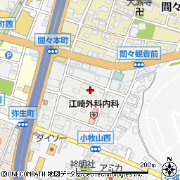 愛知県小牧市曙町105周辺の地図