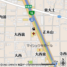 愛知県一宮市浅野正木山5周辺の地図