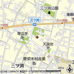 愛知県小牧市三ツ渕373周辺の地図
