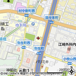 愛知県小牧市弥生町170周辺の地図