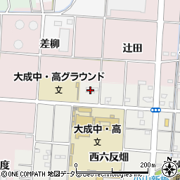 愛知県一宮市千秋町小山大福田周辺の地図