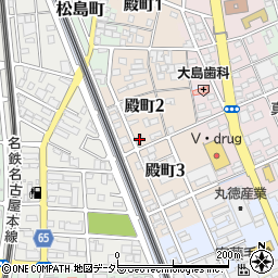 愛知県一宮市殿町2丁目61周辺の地図