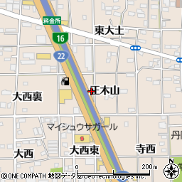 愛知県一宮市浅野正木山32周辺の地図