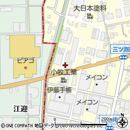 愛知県小牧市三ツ渕966-1周辺の地図