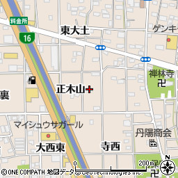 愛知県一宮市浅野正木山52周辺の地図