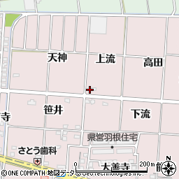 愛知県一宮市千秋町浅野羽根上流25周辺の地図