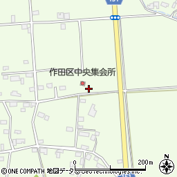 作田区　中央集会所周辺の地図