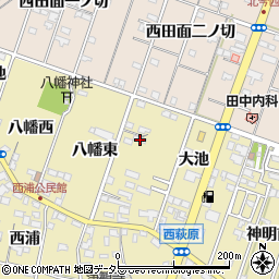 愛知県一宮市西萩原八幡東34周辺の地図