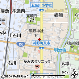 愛知県岩倉市神野町又市周辺の地図