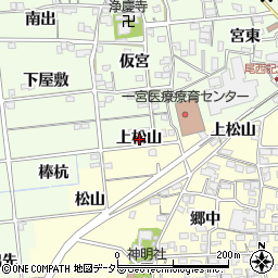 愛知県一宮市蓮池上松山周辺の地図
