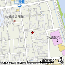 神奈川県小田原市中曽根332周辺の地図