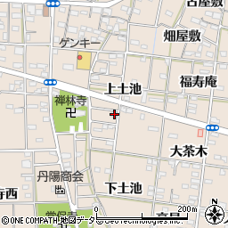 愛知県一宮市浅野上土池周辺の地図