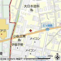 愛知県小牧市三ツ渕953-1周辺の地図