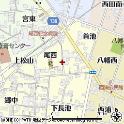 愛知県一宮市蓮池上長池周辺の地図