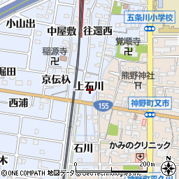 愛知県岩倉市石仏町上石川周辺の地図