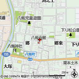 八剱公民館周辺の地図