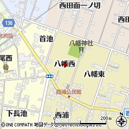 愛知県一宮市西萩原八幡西周辺の地図