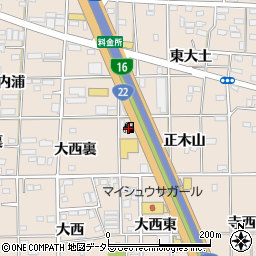 愛知県一宮市浅野正木山3周辺の地図