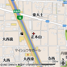 愛知県一宮市浅野正木山37周辺の地図