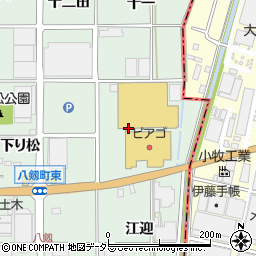愛知県岩倉市八剱町長野周辺の地図