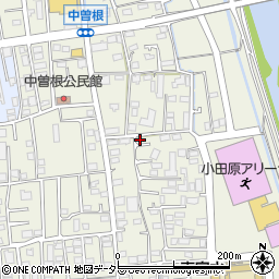 神奈川県小田原市中曽根332-13周辺の地図
