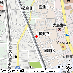 愛知県一宮市殿町2丁目36周辺の地図